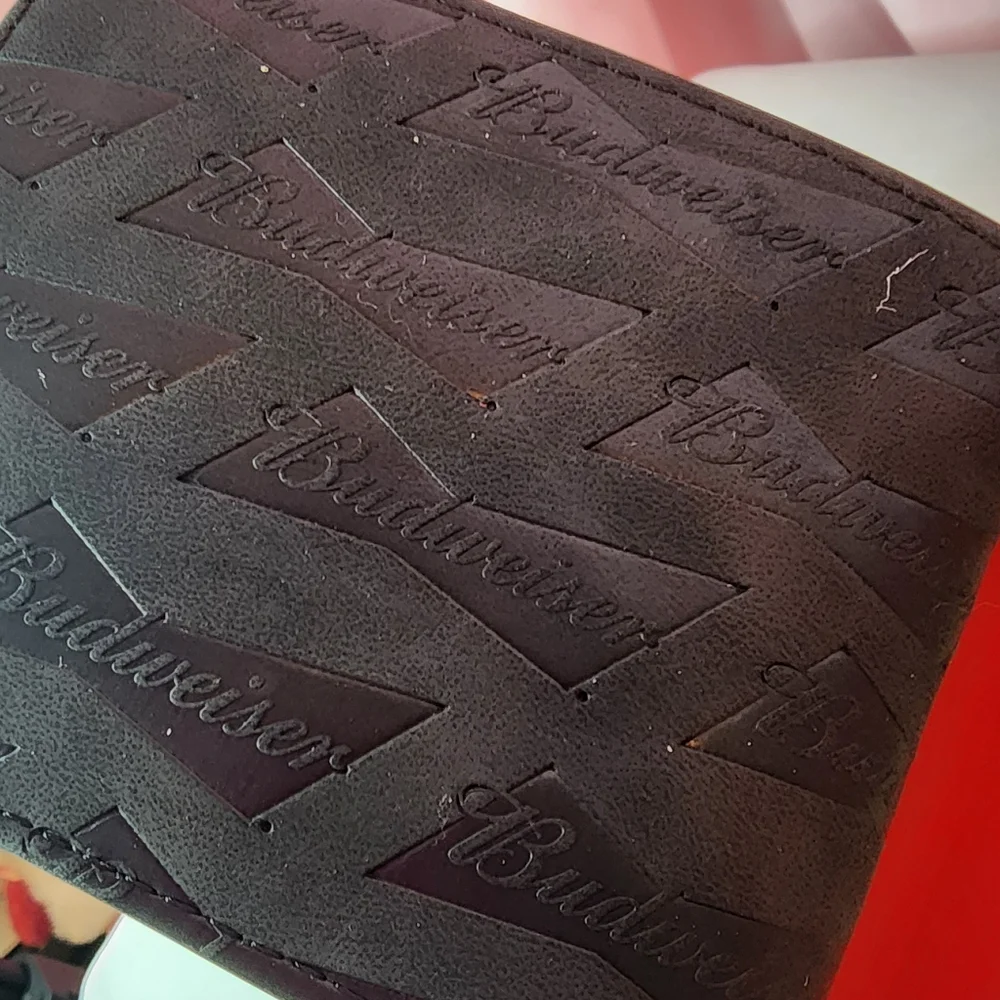 Aquarius Budweiser Bifold Wallet Bowtie Deboss